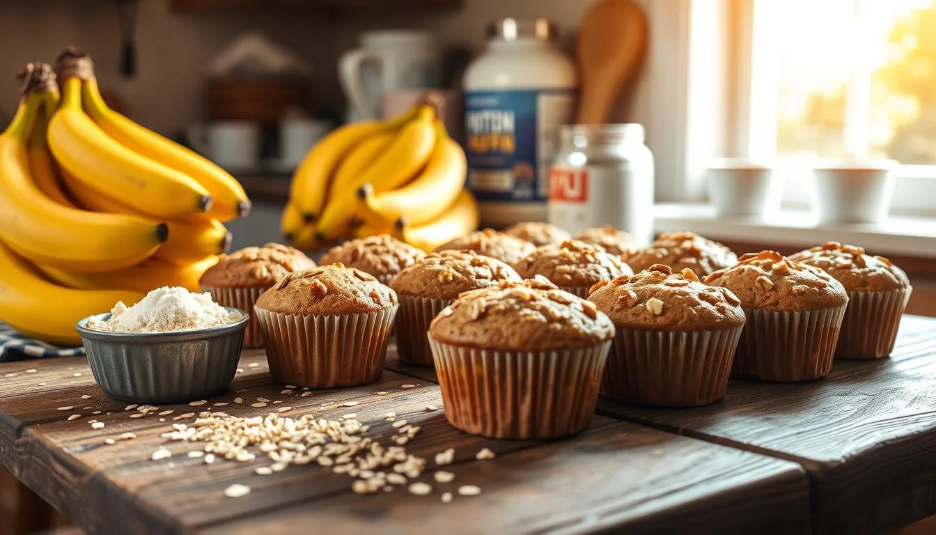 banana protein muffins