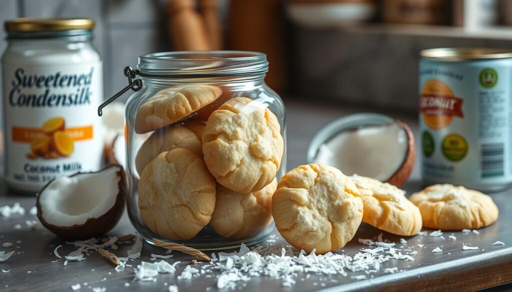 coconut and condensed milk cookies storage