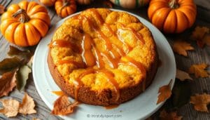 pumpkin dump cake with spice cake mix