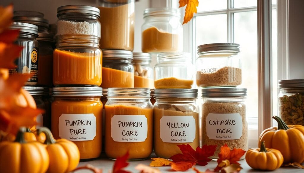 pumpkin puree cake mix storage